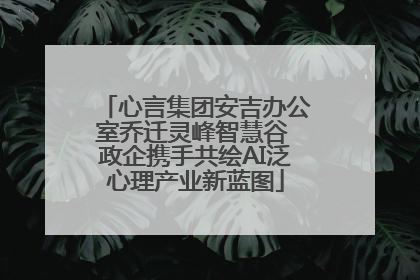 心言集团安吉办公室乔迁灵峰智慧谷 政企携手共绘AI泛心理产业新蓝图