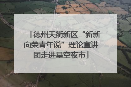 德州天衢新区“新新向荣青年说”理论宣讲团走进星空夜市