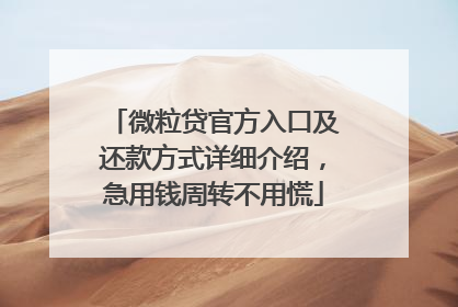 微粒贷官方入口及还款方式详细介绍，急用钱周转不用慌