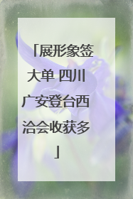 展形象签大单 四川广安登台西洽会收获多