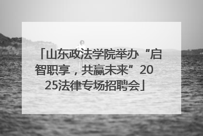 山东政法学院举办“启智职享，共赢未来”2025法律专场招聘会