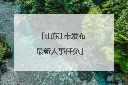 山东1市发布最新人事任免