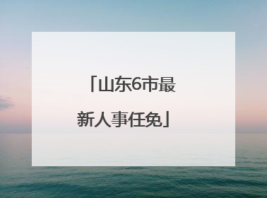 山东6市最新人事任免