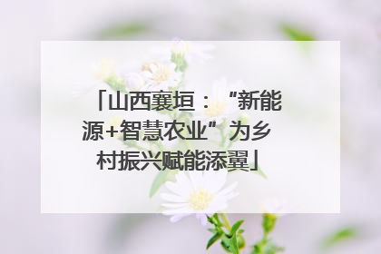 山西襄垣：“新能源+智慧农业”为乡村振兴赋能添翼