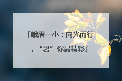 峨眉一小：向光而行，“暑”你最精彩