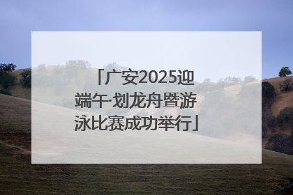 广安2025迎端午·划龙舟暨游泳比赛成功举行
