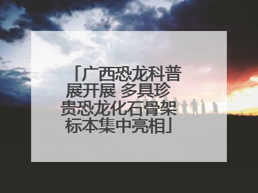 广西恐龙科普展开展 多具珍贵恐龙化石骨架标本集中亮相