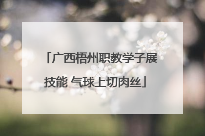广西梧州职教学子展技能 气球上切肉丝