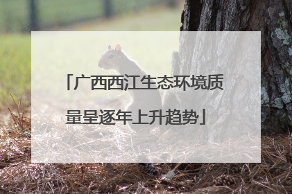 广西西江生态环境质量呈逐年上升趋势