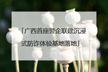 广西首座警企联建沉浸式防诈体验基地落地