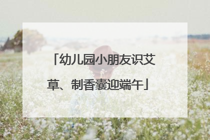 幼儿园小朋友识艾草、制香囊迎端午