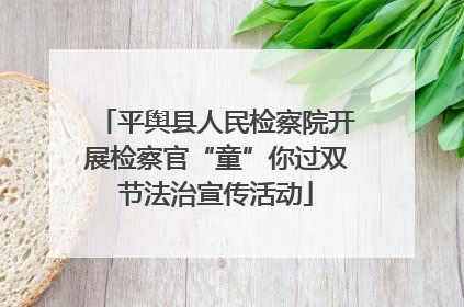 平舆县人民检察院开展检察官“童”你过双节法治宣传活动