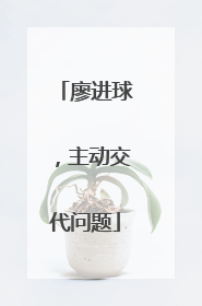 廖进球，主动交代问题