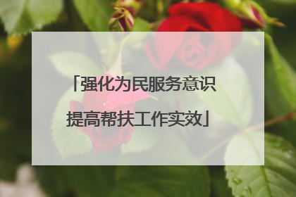 强化为民服务意识 提高帮扶工作实效
