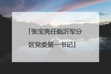 张宝亮任临沂军分区党委第一书记