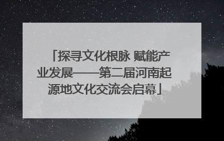 探寻文化根脉 赋能产业发展——第二届河南起源地文化交流会启幕