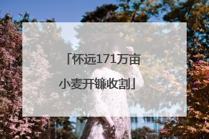 怀远171万亩小麦开镰收割