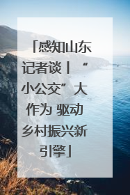 感知山东记者谈丨“小公交”大作为 驱动乡村振兴新引擎