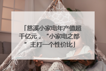 慈溪小家电年产值超千亿元，“小家电之都”主打一个性价比