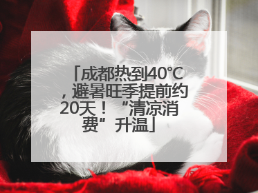 成都热到40℃，避暑旺季提前约20天！“清凉消费”升温