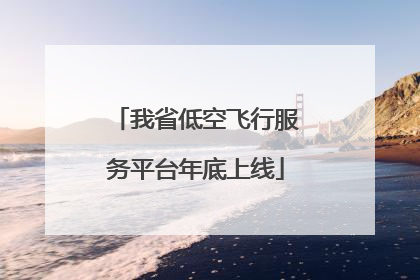 我省低空飞行服务平台年底上线