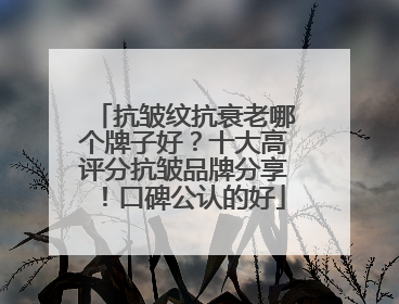 抗皱纹抗衰老哪个牌子好？十大高评分抗皱品牌分享！口碑公认的好