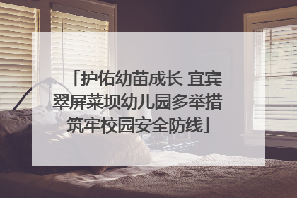 护佑幼苗成长 宜宾翠屏菜坝幼儿园多举措筑牢校园安全防线