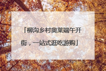 柳沟乡村奥莱端午开街，一站式逛吃游购