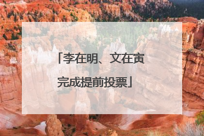 李在明、文在寅完成提前投票