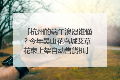 杭州的端午浪漫谁懂？今年吴山花鸟城艾草花束上架自动售货机