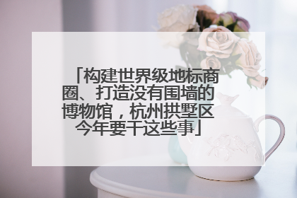 构建世界级地标商圈、打造没有围墙的博物馆，杭州拱墅区今年要干这些事