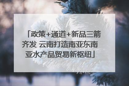 政策+通道+新品三箭齐发 云南打造南亚东南亚水产品贸易新枢纽