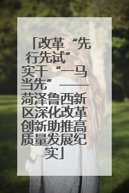 改革“先行先试” 实干“一马当先”——菏泽鲁西新区深化改革创新助推高质量发展纪实