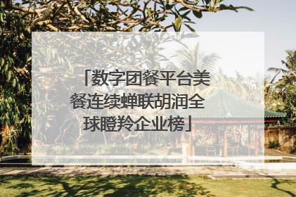 数字团餐平台美餐连续蝉联胡润全球瞪羚企业榜