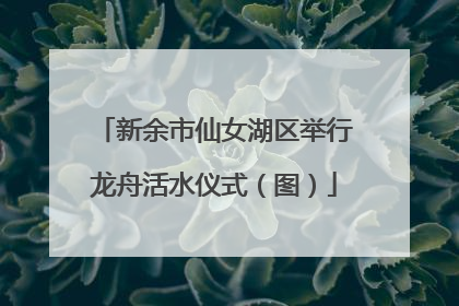 新余市仙女湖区举行龙舟活水仪式（图）