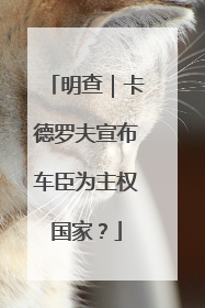 明查｜卡德罗夫宣布车臣为主权国家？