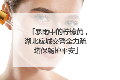 暴雨中的柠檬黄，湖北应城交警全力疏堵保畅护平安