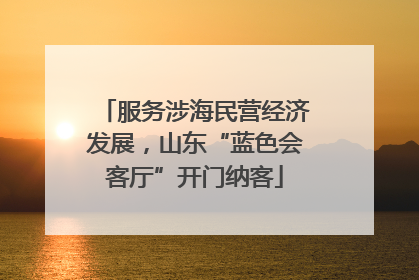服务涉海民营经济发展，山东“蓝色会客厅”开门纳客