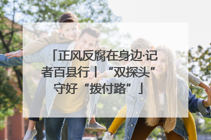 正风反腐在身边·记者百县行丨“双探头”守好“拨付路”