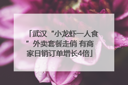 武汉“小龙虾一人食”外卖套餐走俏 有商家日销订单增长4倍