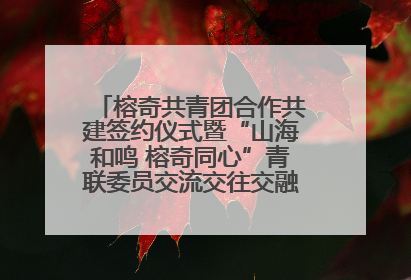 榕奇共青团合作共建签约仪式暨“山海和鸣 榕奇同心”青联委员交流交往交融活动在福州举行