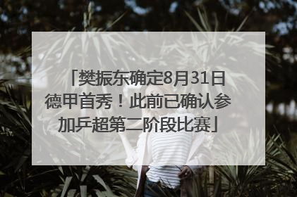 樊振东确定8月31日德甲首秀！此前已确认参加乒超第二阶段比赛
