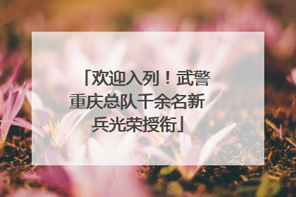 欢迎入列！武警重庆总队千余名新兵光荣授衔