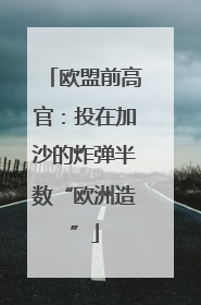 欧盟前高官：投在加沙的炸弹半数“欧洲造”