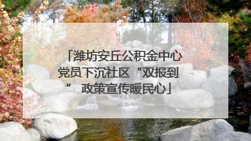 潍坊安丘公积金中心党员下沉社区“双报到” 政策宣传暖民心