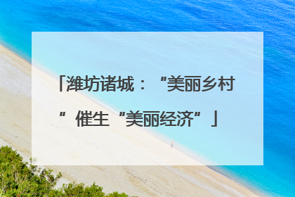 潍坊诸城：“美丽乡村”催生“美丽经济”