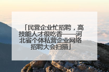 民营企业忙招聘，高技能人才很吃香——河北省个体私营企业网络招聘大会扫描