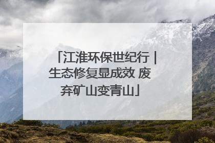 江淮环保世纪行｜生态修复显成效 废弃矿山变青山