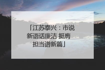 江苏泰兴：市说新语话廉洁 挺膺担当谱新篇