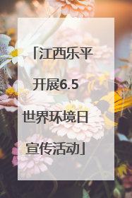 江西乐平开展6.5世界环境日宣传活动